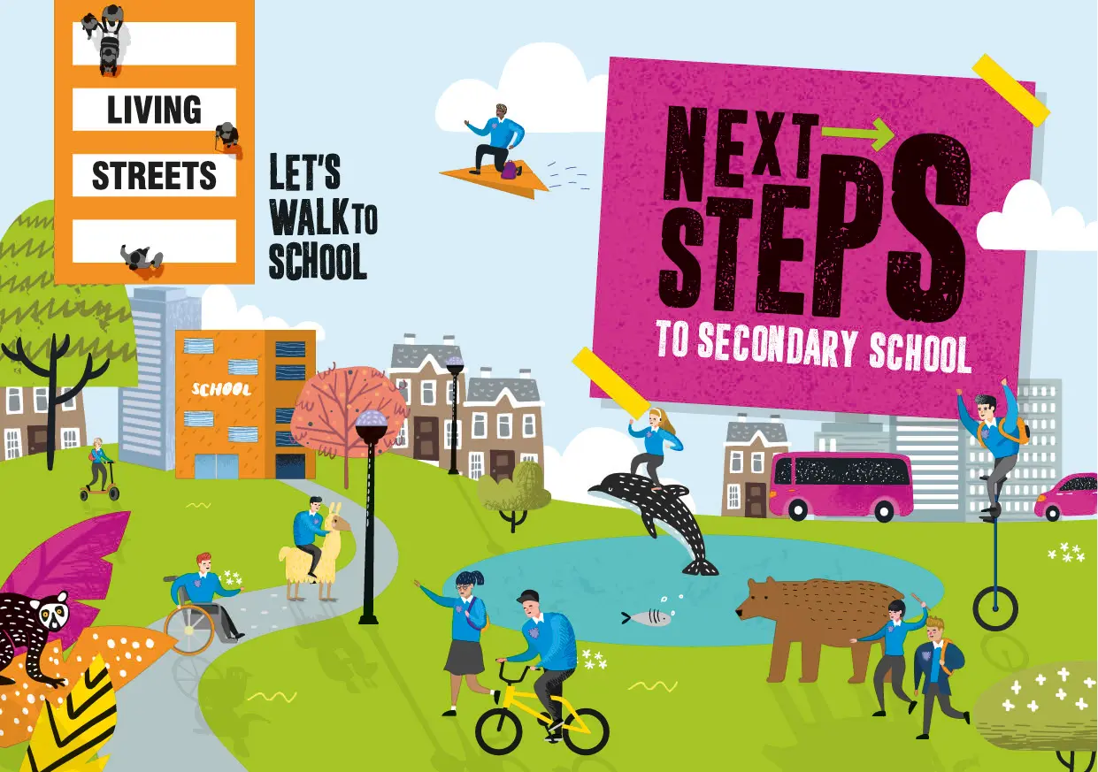 Next Steps to Secondary School Illustrated Graphic