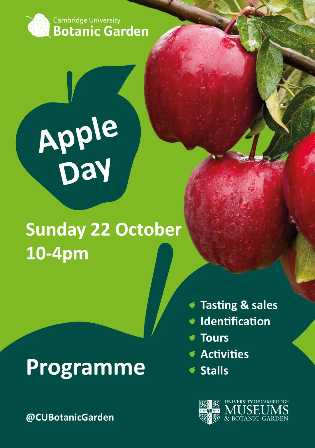 Cambridge University Botanic Gardens - Printed Event Poster