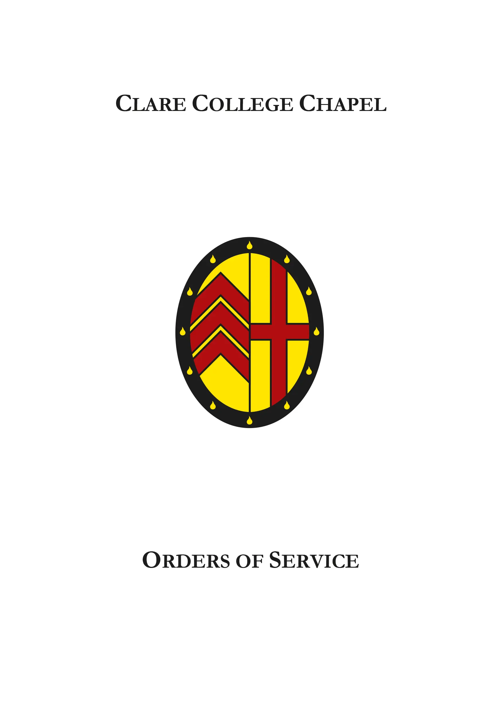 Clare College Chapel Printed Brochure